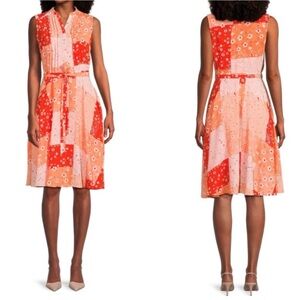 Nanette Lepore Floral Splitneck Dress - Size 14
